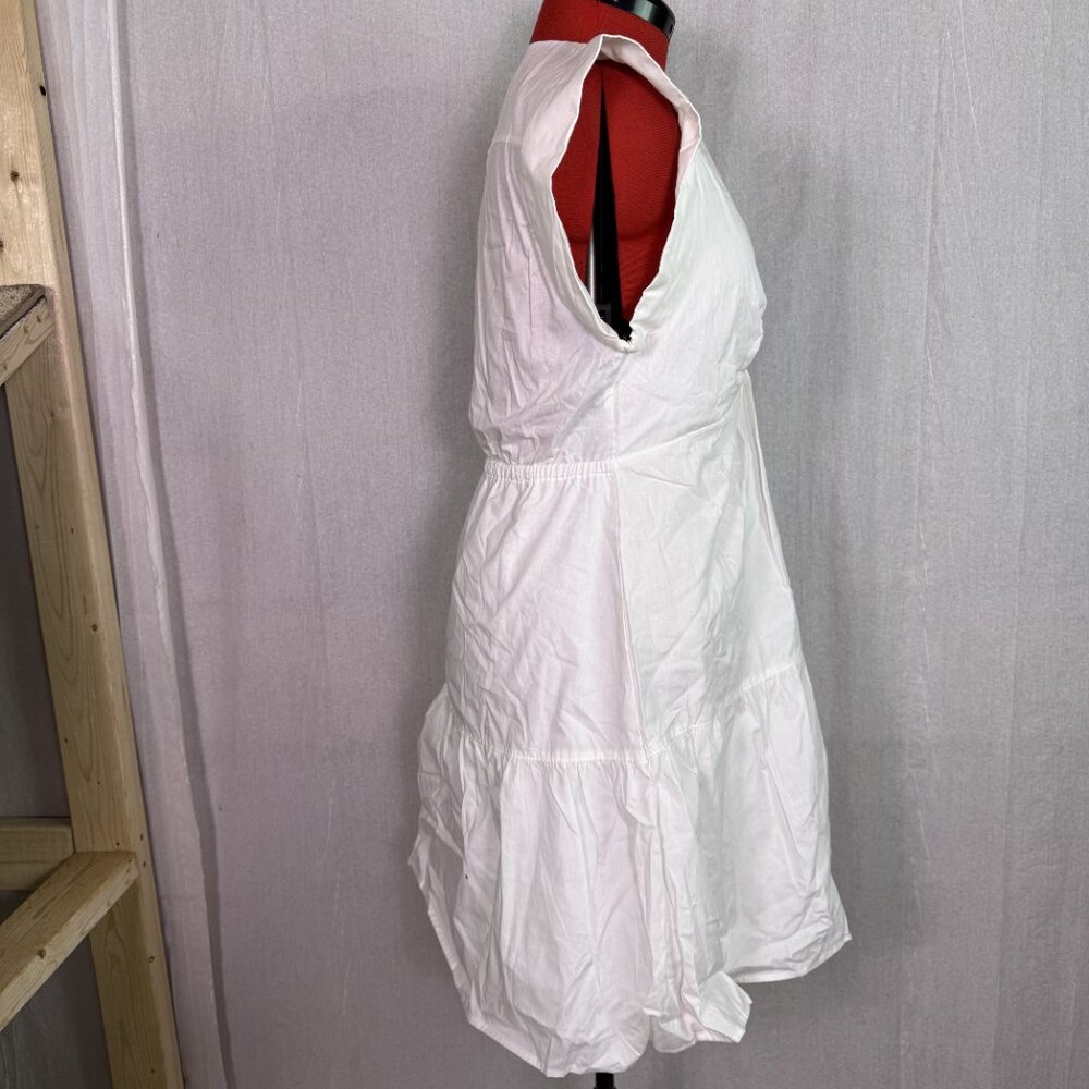 Steve Madden Women's Elastic Waist Sleeveless Mini Dress Size L White NWT E976 - Picture 6 of 12